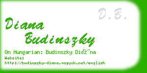 diana budinszky business card